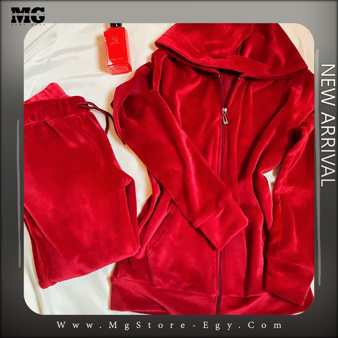 بيجامة شتوي احمر