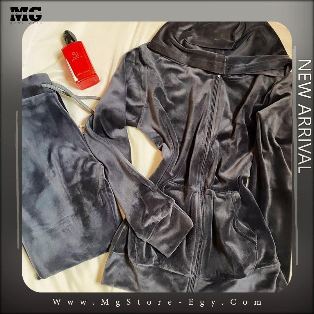 بيجامة شتوي رصاصي