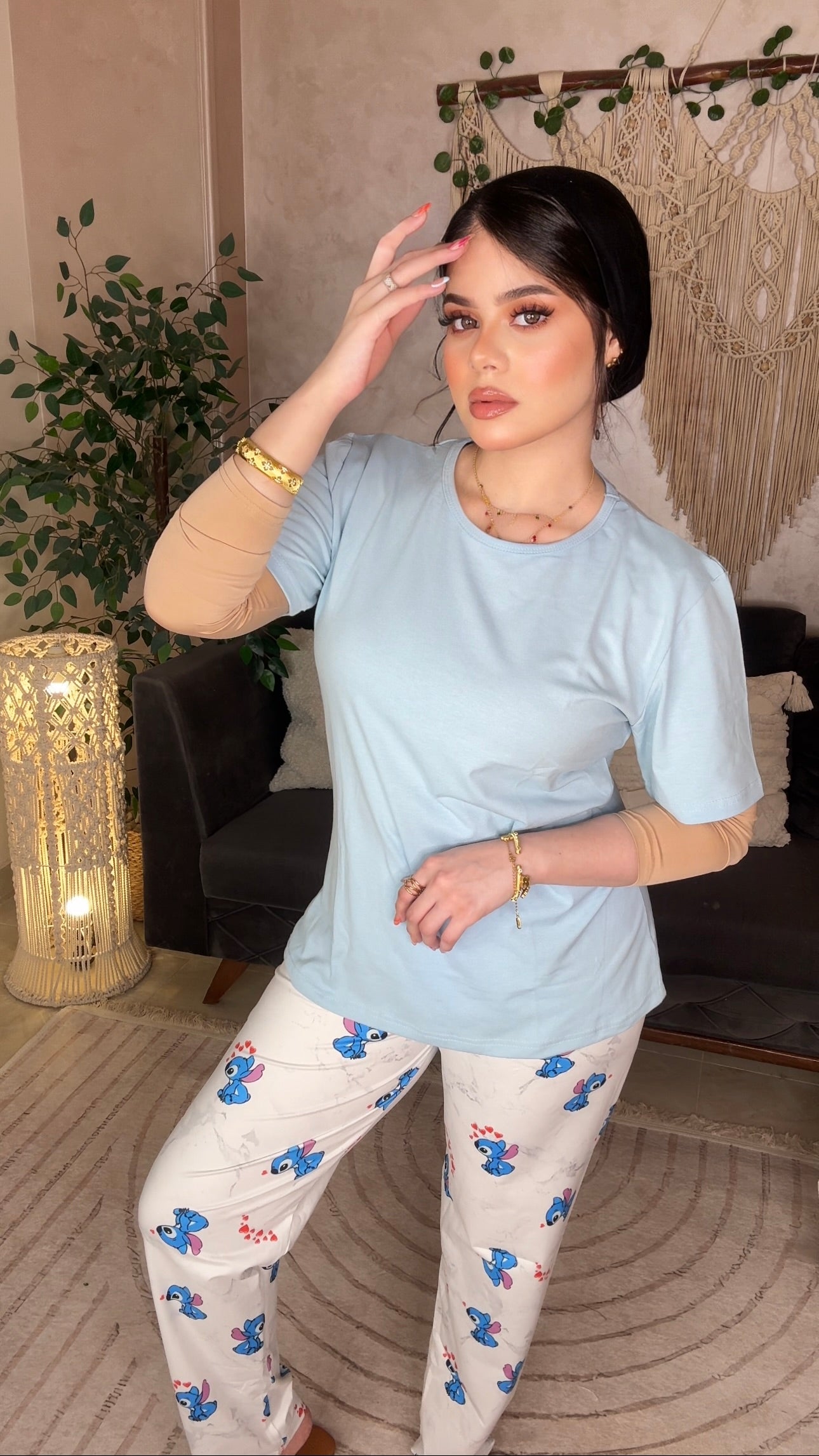 بيجامه استيتش لبني